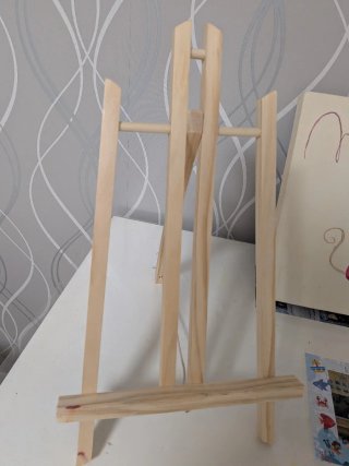 Caballete de madera para pintar