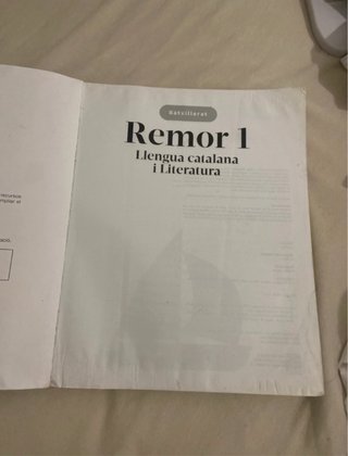 Remor. Llengua catalana i Literatura 1 Batxillerat