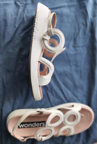 Sandalias Verano Blancas piel