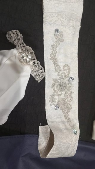 Traje boda gitana/pedimiento oro y blanco