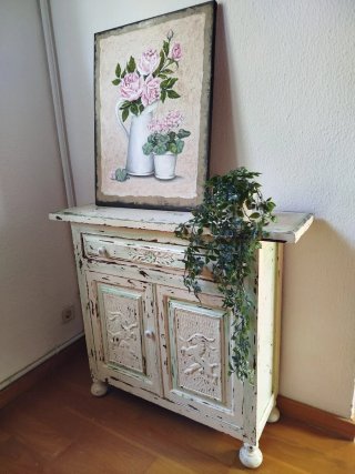 Mueble auxiliar antiguo madera