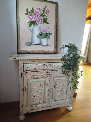 Mueble auxiliar antiguo madera