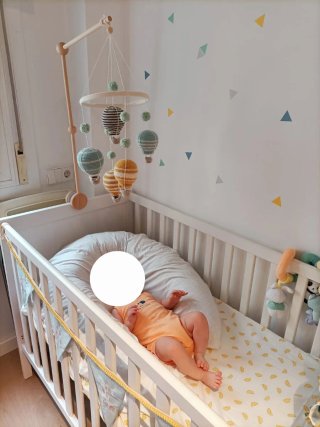 Cuna Ikea Sunvik con colchón reversible