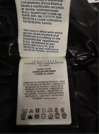 Moncler Giubbotto Piumino Nero Taglia M