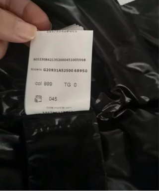 Moncler Giubbotto Piumino Nero Taglia M