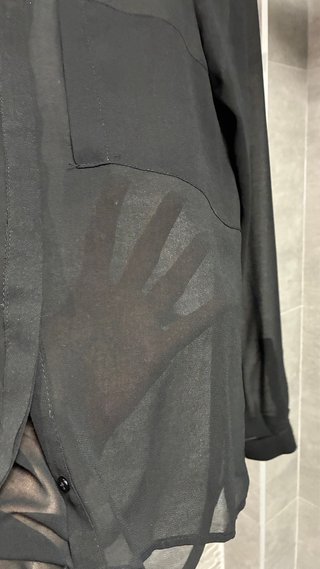 Blusa Zara Negra Transparente