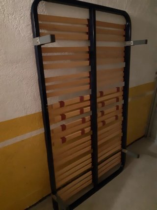 Somier 105x180cm con patas con regulador laminas