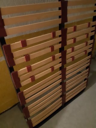 Somier 105x180cm con patas con regulador laminas