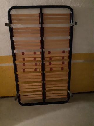 Somier 105x180cm con patas con regulador laminas