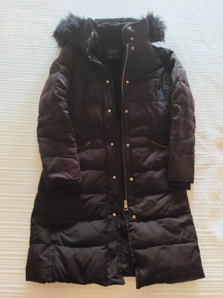 Abrigo plumas de pato Zara con capucha