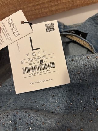 Vestido vaquero con brillos Talla L