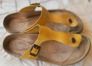 Sandalias Art Nature Cuero Amarillo Talla 40