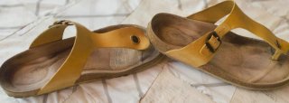 Sandalias Art Nature Cuero Amarillo Talla 40