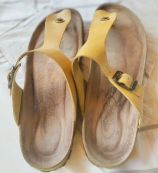 Sandalias Art Nature Cuero Amarillo Talla 40