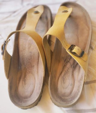 Sandalias Art Nature Cuero Amarillo Talla 40
