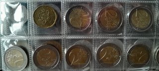 Varias monedas euro coleccionables