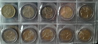 Varias monedas euro coleccionables