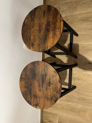 Taburetes de bar madera y metal (2 unidades)