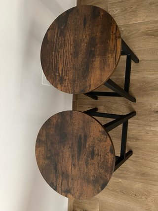 Taburetes de bar madera y metal (2 unidades)