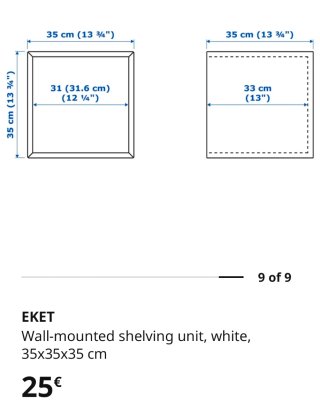 Cubos Ikea EKET azul y blanco