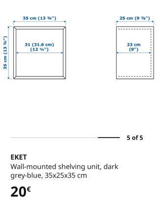 Cubos Ikea EKET azul y blanco