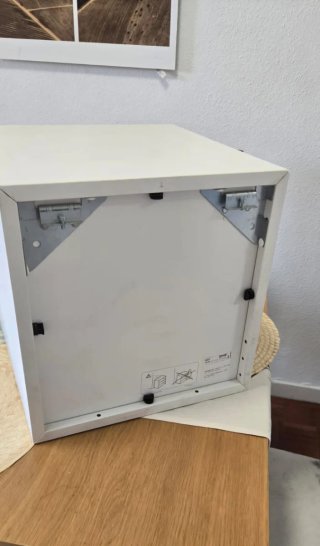 Cubos Ikea EKET azul y blanco