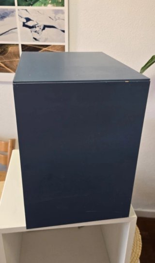 Cubos Ikea EKET azul y blanco