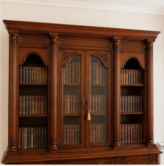 Librería vitrina madera maciza