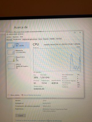 Mini PC Intel Atom x5-Z8350 2GB RAM