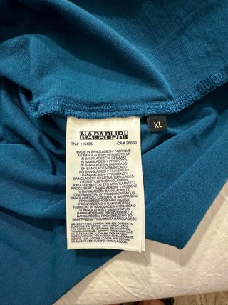 Camiseta Napapijri Azul Marino Talla XL