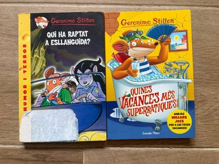 Lote 2 llibres Geronimo Stilton (En català)
