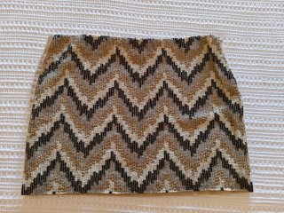 Falda Zara Zigzag Dorada y Plateada