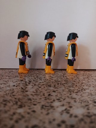 Lote 3 Playmobil Pilotos Motocross 3044 Vintage