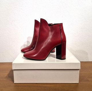 Stivaletti, tacco, pelle, rosso, Pierre Hardy, 38