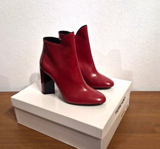 Stivaletti, tacco, pelle, rosso, Pierre Hardy, 38