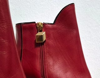 Stivaletti, tacco, pelle, rosso, Pierre Hardy, 38