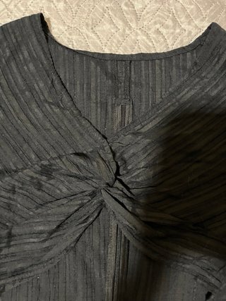 Camisa corta negra mujer