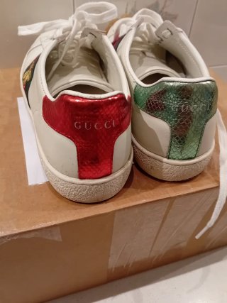 Sneakers Gucci Ace Ape Pelle Bianca