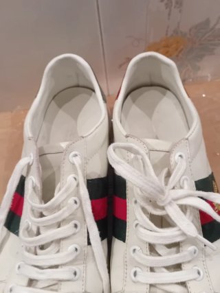 Sneakers Gucci Ace Ape Pelle Bianca