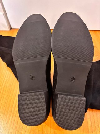 Botas altas negras para caña ancha 37