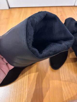 Botas altas negras para caña ancha 37