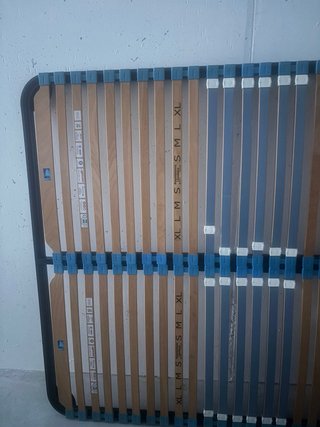 Rete letto matrimoniale in legno e metallo
