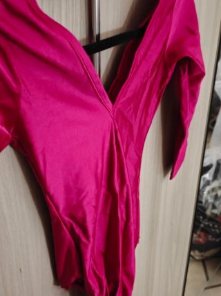 Body fucsia manica lunga