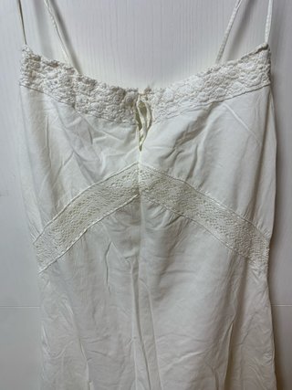 Vestido largo blanco boho con encaje