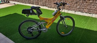 Bicicleta Eléctrica BTT Amarilla