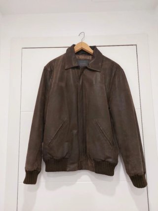 Cazadora de piel para hombre