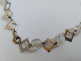 Juego Pulsera y Collar Space Age Plata 925 1970s