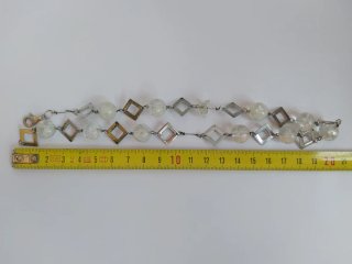 Juego Pulsera y Collar Space Age Plata 925 1970s
