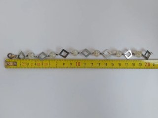 Juego Pulsera y Collar Space Age Plata 925 1970s