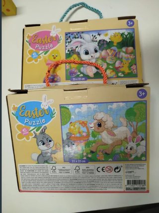 Puzzle Pascua Conejo y Oveja 35x25cm